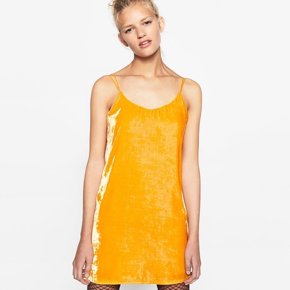 Zara Dresses & Skirts - Zara Trafaluc Crushed Velvet Mini Dress